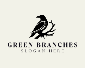 Crow Raven Branch logo design