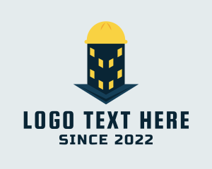 Home Maintenance - Construction Hat Building logo design
