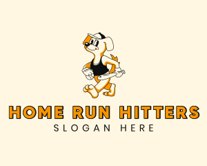 Baseball - Dog Baseball Bat logo design