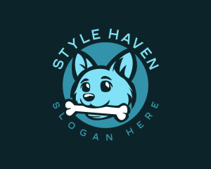 Shelter - Bone Dog Puppy logo design