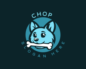 Puppy - Bone Dog Puppy logo design