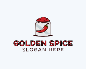 Chili Paste Jar logo design