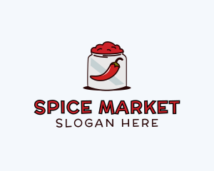 Chili Paste Jar logo design