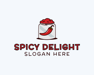 Spicy - Chili Paste Jar logo design