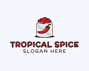 Chili Paste Jar logo design