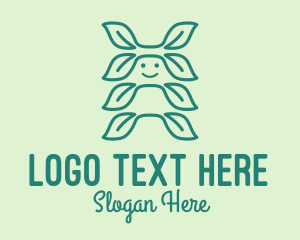 Yogi - Monoline Leaf Smile logo design