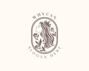 Hairstyle - Crown Woman Hair logo design