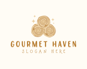 Cinnamon Bread Baking logo design