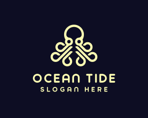 Ocean Aquatic Octopus logo design