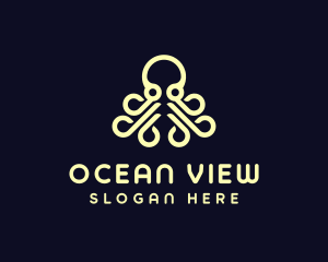 Ocean Aquatic Octopus logo design