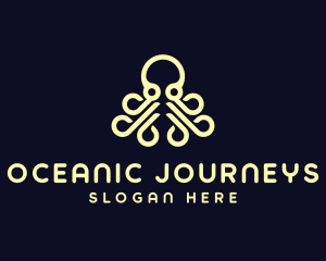 Ocean Aquatic Octopus logo design