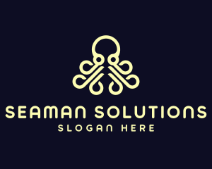 Ocean Aquatic Octopus logo design