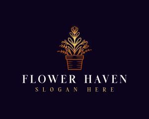 Flower Pot Garden logo design