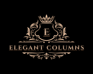 Elegant Crown Shield logo design