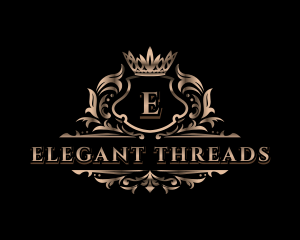 Elegant Crown Shield logo design