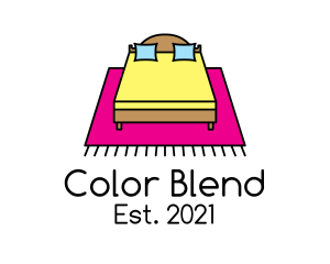 Colorful Bedroom Bed logo design