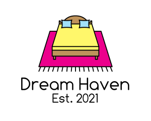 Sleep - Colorful Bedroom Bed logo design