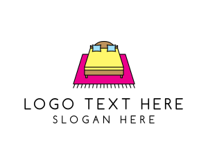 Home Improvement - Colorful Bedroom Bed logo design