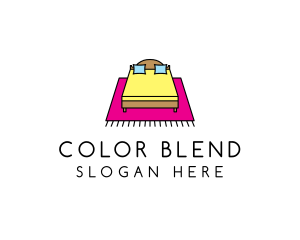 Colorful Bedroom Bed logo design