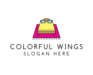 Colorful Bedroom Bed logo design