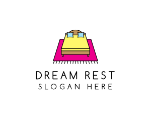 Colorful Bedroom Bed logo design