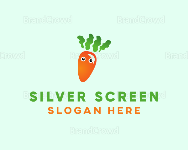Vegetable Carrot Cartoon Logo