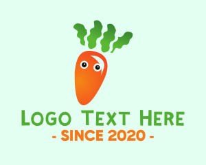Vegetable - Vegetable Carrot Cartoon logo design