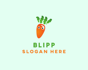 Vegetable Carrot Cartoon Logo