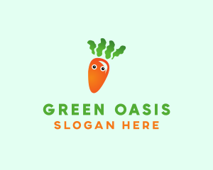 Vegetable Carrot Cartoon logo design