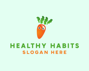 Vegetable Carrot Cartoon logo design