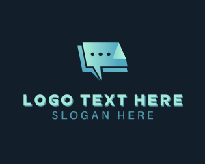 Speech Bubble - Social Box Conversation logo design