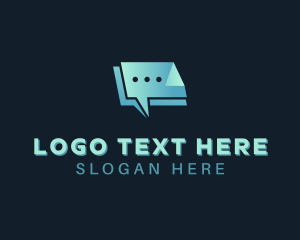 Talk - Social Box Conversation logo design