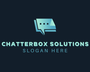 Talking - Social Box Conversation logo design