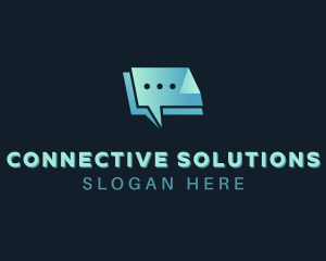 Communicate - Social Box Conversation logo design