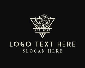 Triangle - Floral Botanical Garden logo design