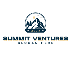 Hiking Mountain Summit logo design