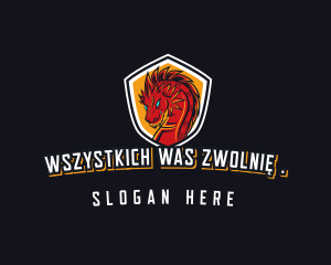 Dragon  Monster Shield logo design