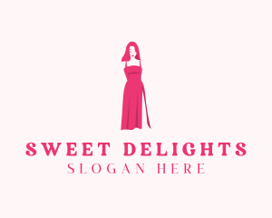 Woman Dress Fashionista logo design