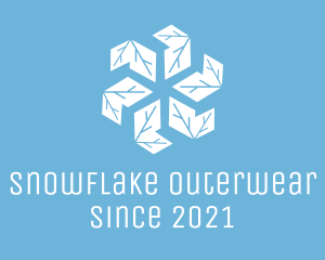 Festive Winter Snowflake logo design