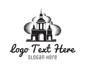 Tourism - Castle Architecture Cloud logo design