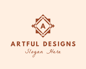 Geometric Tile Flooring logo design