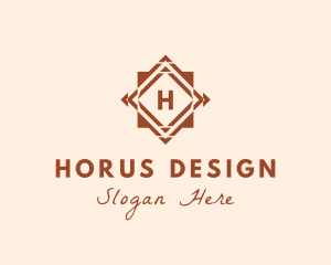 Geometric Tile Flooring logo design