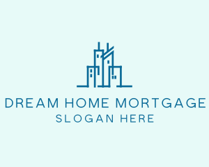 Mortgage - Real Estate Buildings Skyline logo design