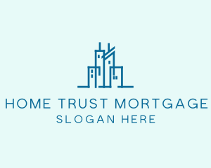 Mortgage - Real Estate Buildings Skyline logo design