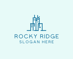 Real Estate Buildings Skyline logo design