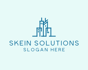 Real Estate Buildings Skyline logo design