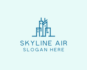 Real Estate Buildings Skyline logo design
