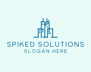 Real Estate Buildings Skyline logo design