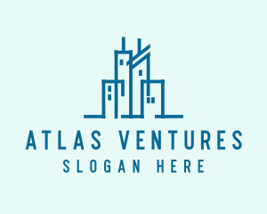 Real Estate Buildings Skyline logo design