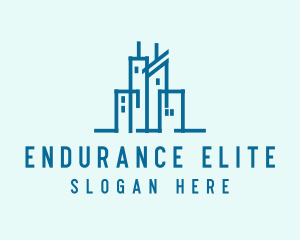 Real Estate Buildings Skyline logo design